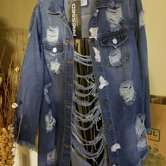 Demin Shredded Jacket◇ - Picture 5 of 6